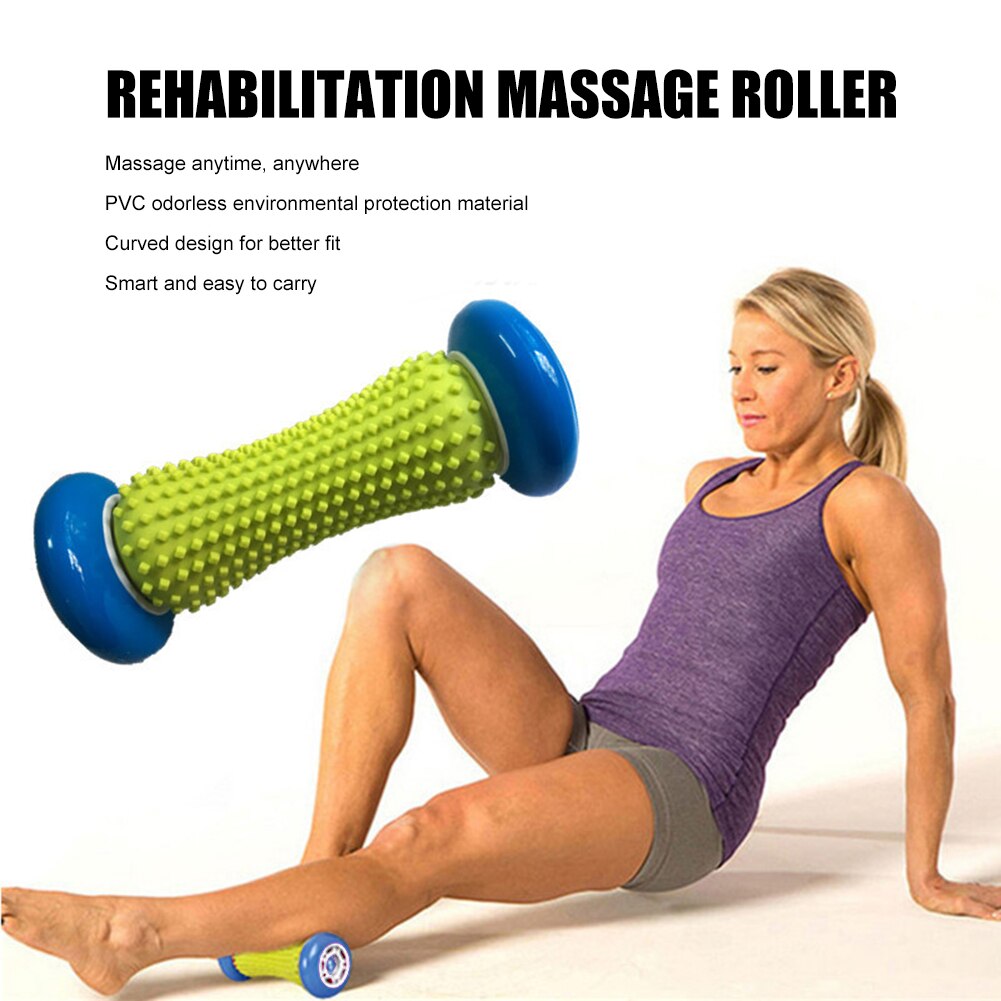 Fasciitis Plantaris Pijn Voet Massage Roller Yoga Pilates Back Been Arm Spier Stimulator Wiel Groen