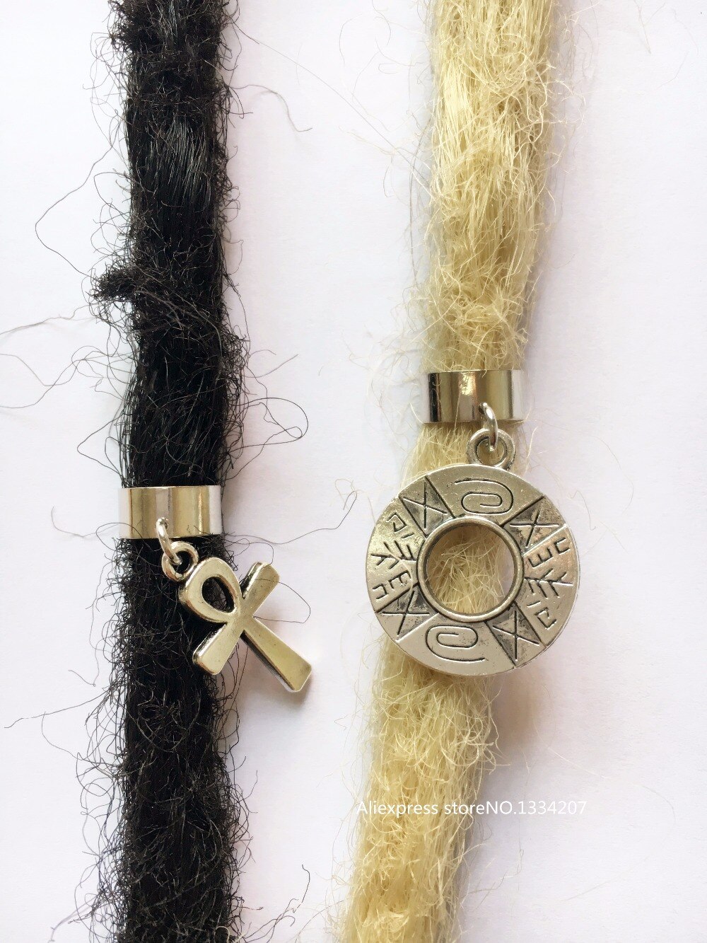 10 unids/lote de clips de cuentas de rastas para el cabello, abalorios de plata ajustables para trenzar el pelo, dijes de calavera para accesorios de peinado