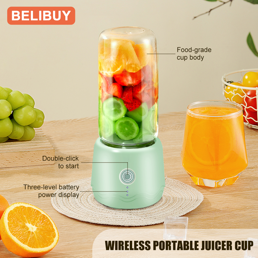 BELIBUY licuadora portátil exprimidor máquina de procesamiento de alimentos fruta vegetal leche licuadora cocina exprimidor taza electrodomésticos de cocina