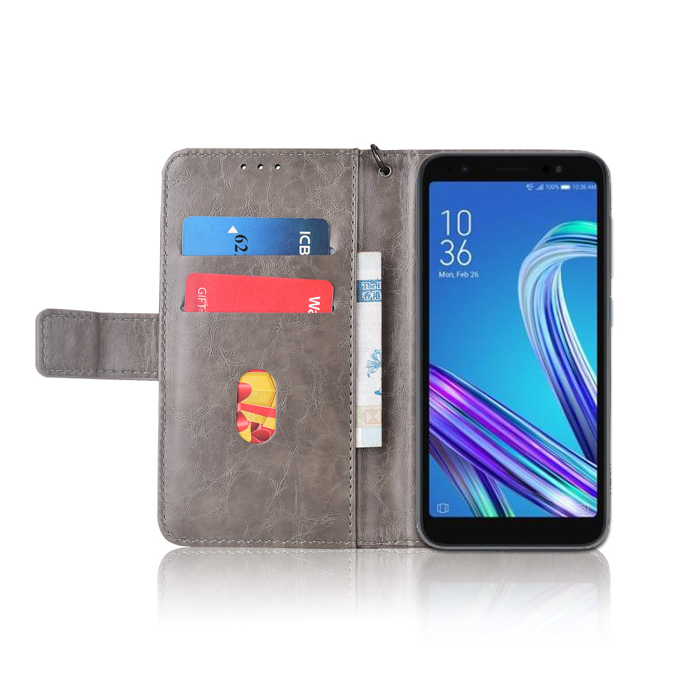 Flip Leather Case Voor ASUS Zenfone Lite L1 G553KL G 553KL TPU Fundas Gedrukt Bloem 100% Speciale portemonnee stand case met Riem