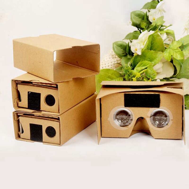 3Pcs 3D Bril Voor Google Kartonnen V2 Vr Valencia 4.5- 6Inch Smartphone + Hoofdband