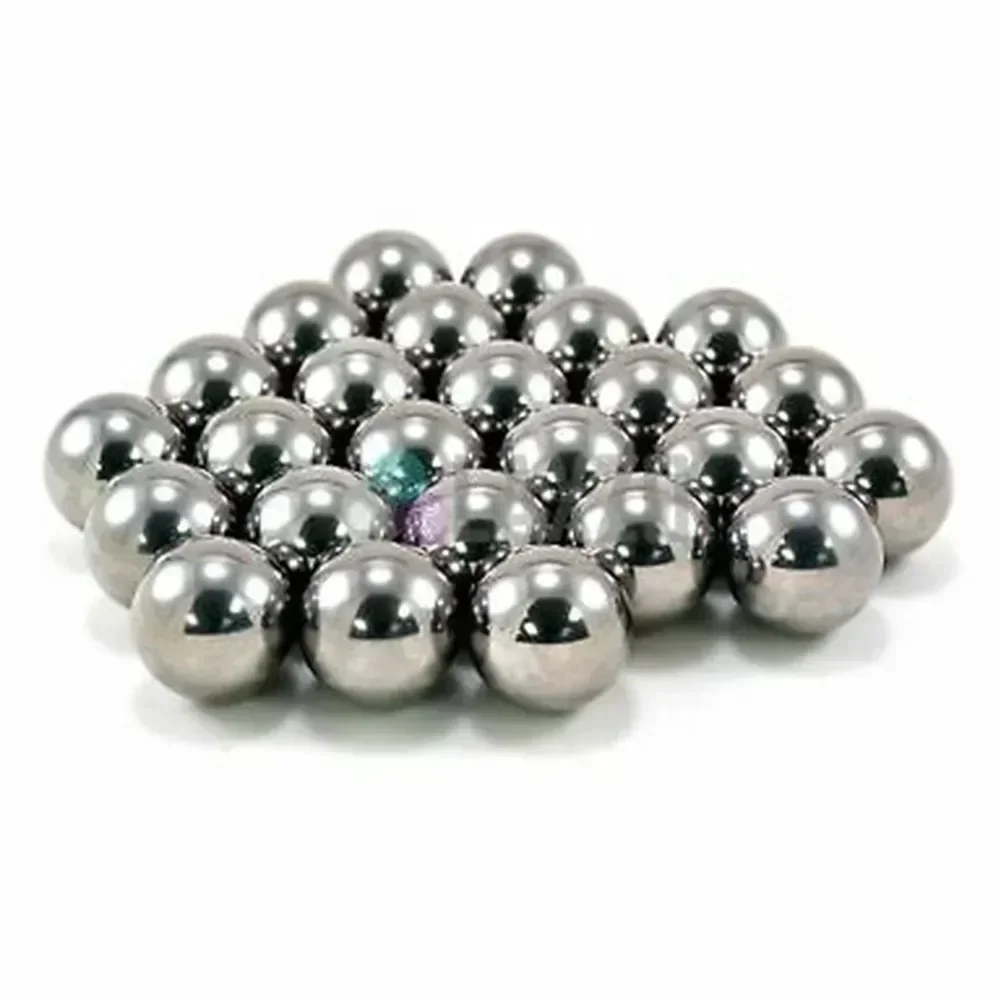 Bolas de acero para rodamiento de bicicleta, cubo de rueda de 4,76 MM, 3/16 pulgadas, delantero o 6,35 MM, 1/4 pulgadas, rodamiento de bolas trasero, bola de acero: Blanco