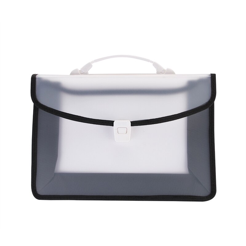 Large capacity A4 File Folder Document Bag Business Briefcase Paper Storage Organizer Bag Stationery School Office Supplies: black