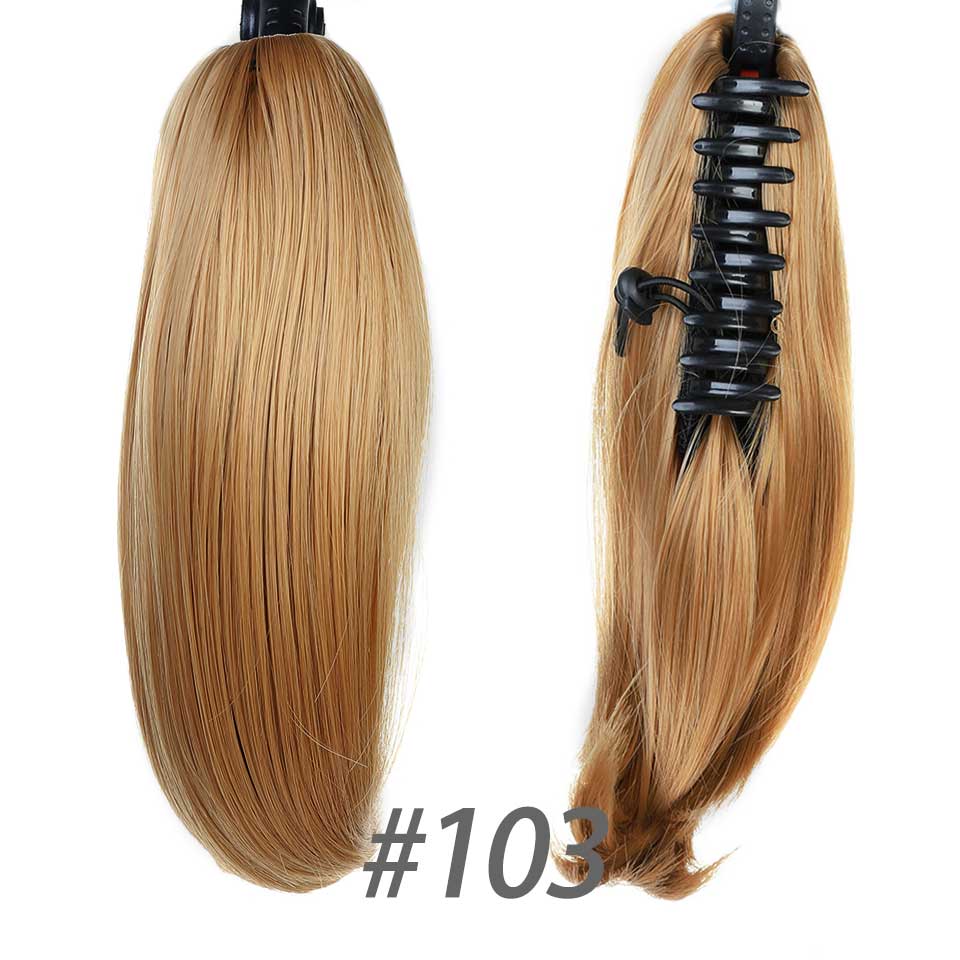 DIFEI-coleta recta corta de 6 pulgadas, resistente al calor, sintética, Natural, para el cabello, coleta: 103