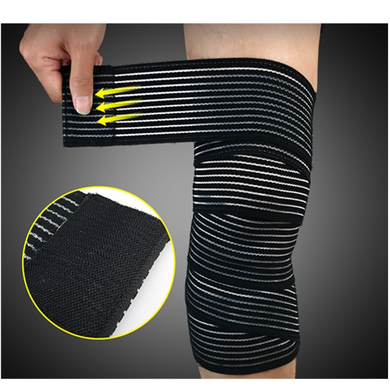 1Pc Gemak Elastische Bandage Tape Sport Knie Ondersteuning Strap Scheenbeschermer Compressie Protector Voor Enkel Been Wrist Wrap