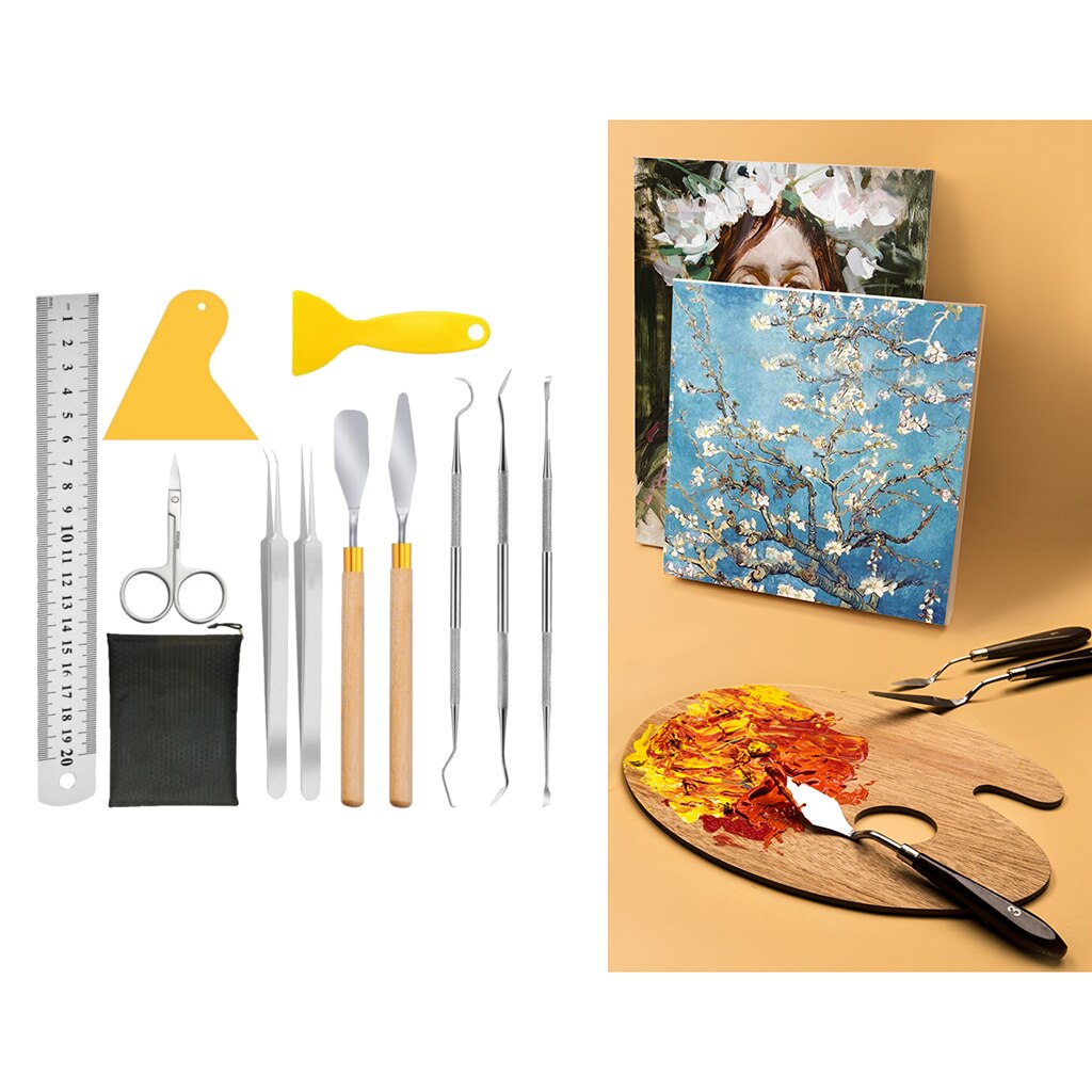 12Pieces Craft Vinyl Weeding Tools Set, Basic Vinyl Tool Kit for Weeding Vinyl, Silhouettes, Cameos, Lettering Scrapbooking