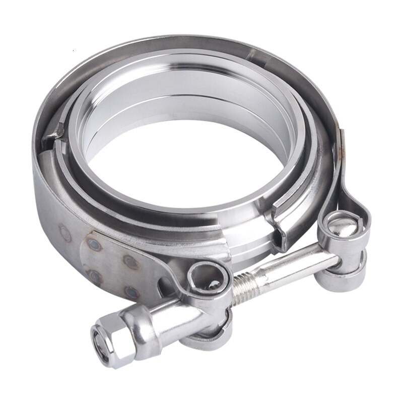 V-band uitlaatklem 2,5 inch 3 inch 63 mm 76 mm uitlaat mannelijke en vrouwelijke flens V-band klem V-band uitlaatklem roestvrij staal (Color : A-2.5 inches