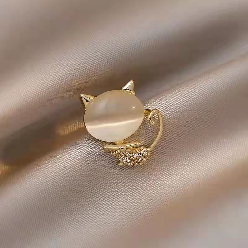 Broches para mujer, Pin de solapa antideslumbrante de Metal, alfileres fijos para ropa, suéter, abrigo, accesorios de ropa, broche, lazo bonito a la