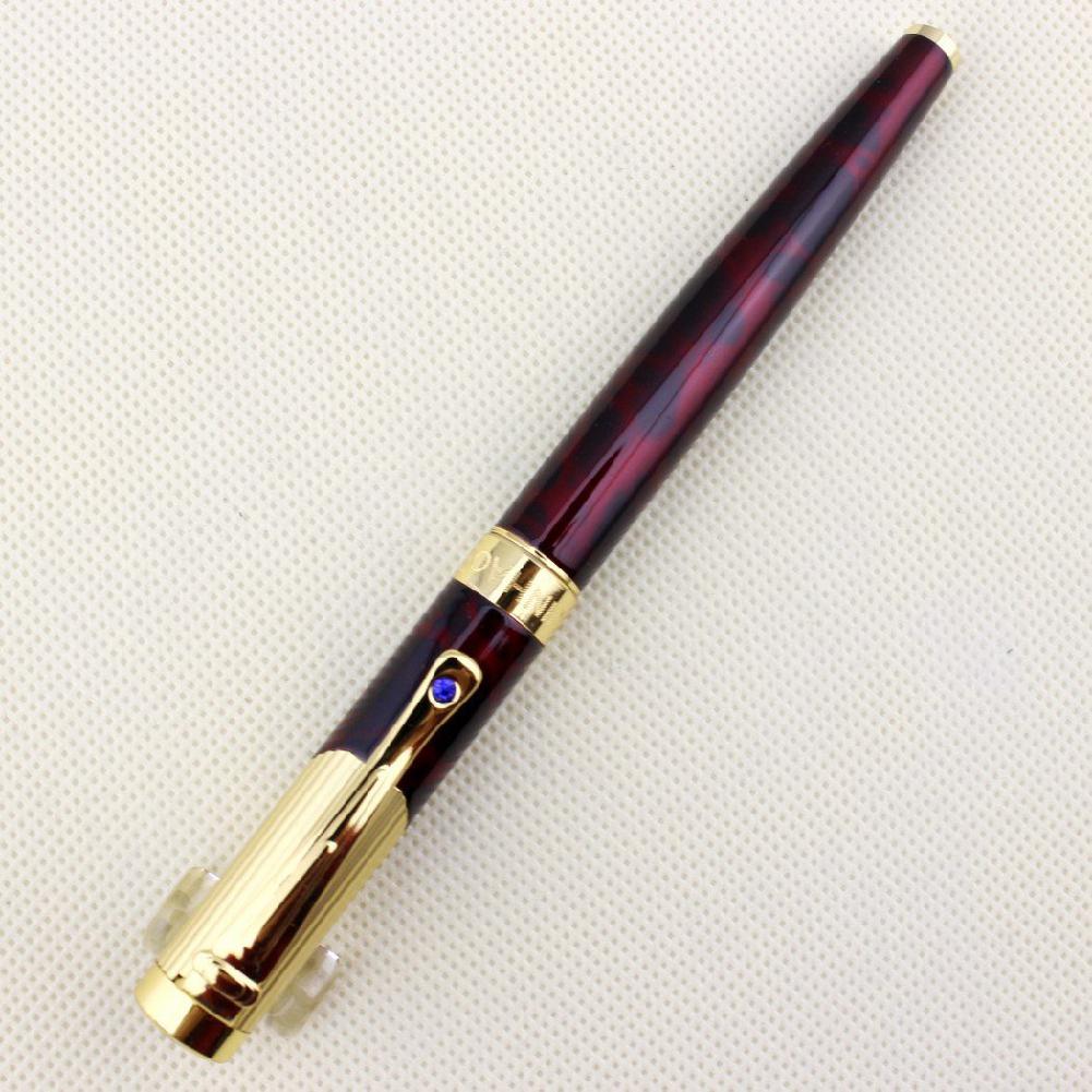Beautiful Rollerball Pen Metal Office School Pen Classic Gold Black Gold Clip Pen Claret & Golden