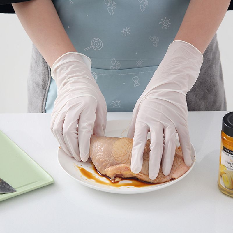 100 stk engangshandsker beskyttende hænder industrihave køkken restaurant rengøring latex nitril handsker værksted husholdning