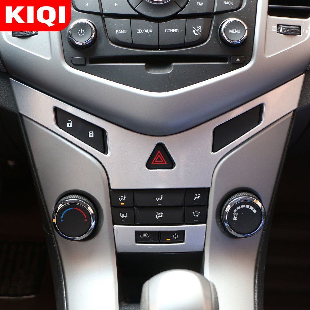 ABS cromo para Panel de consola central aire acondicionado de lentejuelas de la etiqueta engomada para Chevrolet Cruze Sedan Hatchback