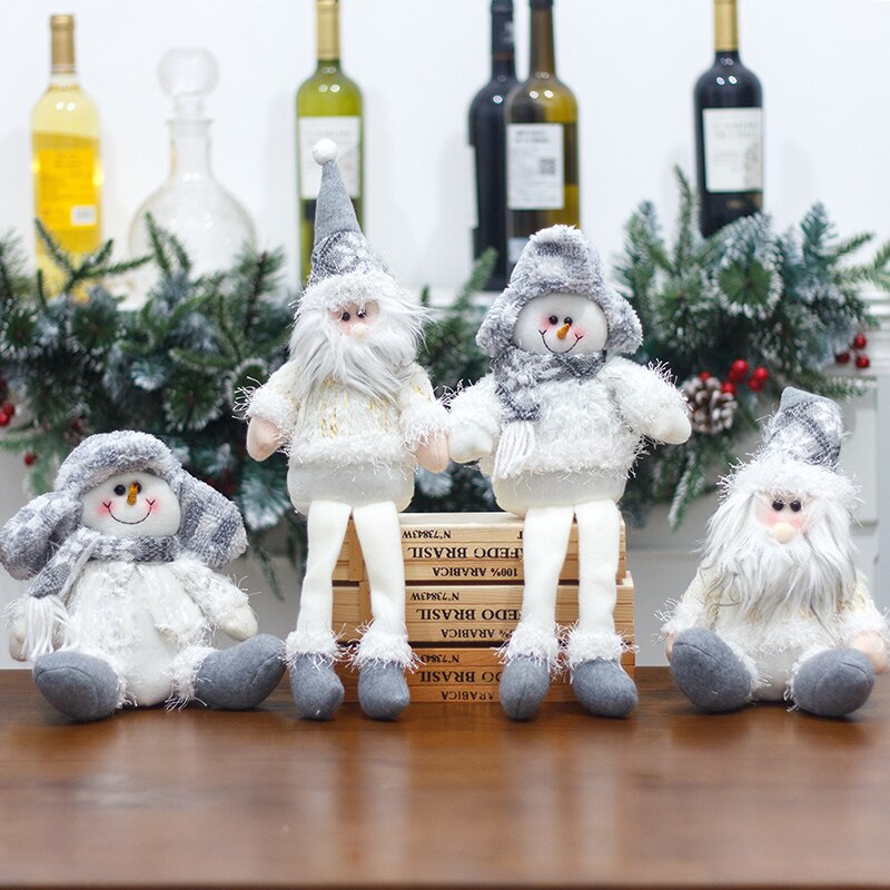 Juledekorationer siddende jul julemanden snemand figur plys legetøj dukke juletræ træ hængende dekoration lbv