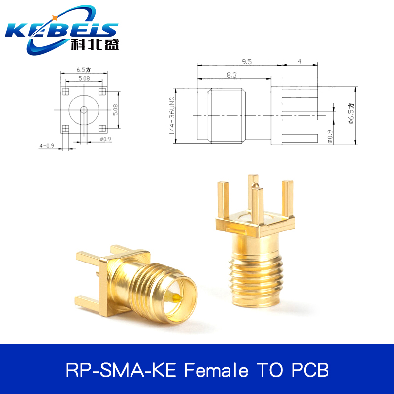 2Pcs SMA SMA-KE/KWE/KHD Female Jack Male Plug Adapter Solder Edge PCB Straight Right angle Mount RF Copper Connector Plug Socket: MULTI