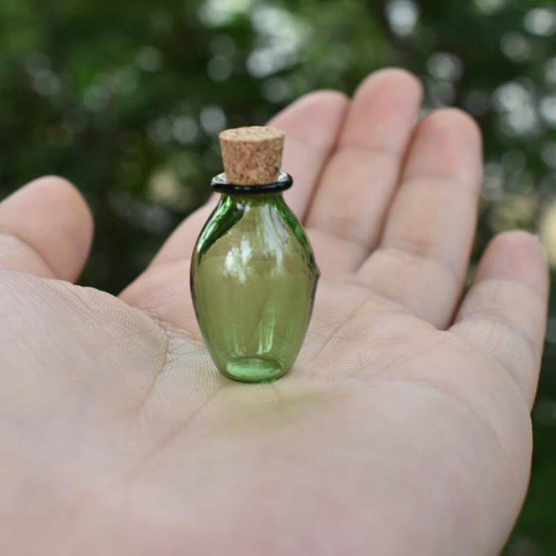 Mini bouteilles miniatures en verre, échelle 1:12, 2 pièces, bouteilles en liège, modèle de petit pot: GN