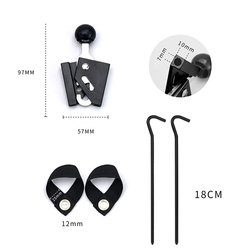 Tent Pole Connector Aluminum Alloy 90 Degree Adjustable Thimble Angle With Lantern Hook Pyramid Tent Awning Pole Accessories