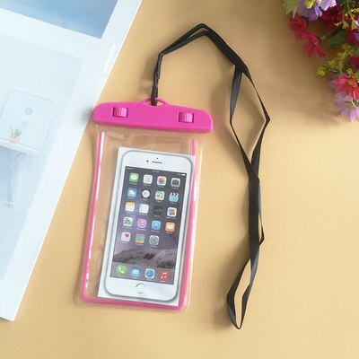 Waterproof Bag Case Universal 6.5 inch Mobile Phone Bag Swim Case Take Photo Under water For iPhone 7 Full Protection Cover Case: FSD-pink