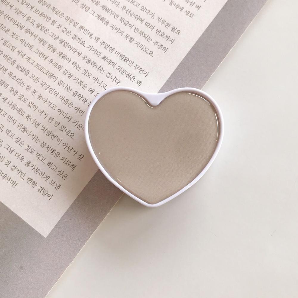 Rotatable gutta percha fold ring finger grip mobile phone holder for iphone xiaomi huawei case Heart shape holder stand bracket: Picture color5