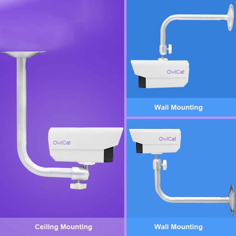 OwlCat Outdoor Waterproof CCTV Camera Vertical Mount Bracket Bent Wall Mounting Elbow Bracket L-shaped Stand