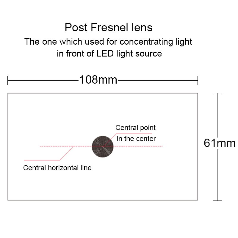 Fresnel-linse für 5,0 zoll LCD projektor DIY lichtquelle mit schwerpunkt Bild T-korrektur high definition Anpassbare