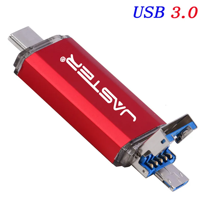 Niestandardowe logo 3 in w 1, dysk flash usb 3.0 , 4g 8g 16gb , 32gb 64gb 128g, tpc, pendrive metalowy, pamięć usb, pojemność dysku u: Czerwony / 4gb