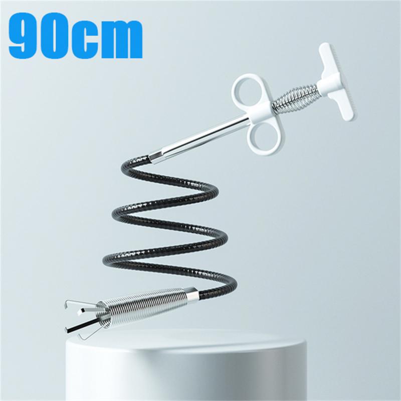 3m Drain Dredging Spring Sink Toilet Pipe Unblocker Sewer Cleaning Hair Dredging Tool Pipe Plunger Unclog Drains: 03