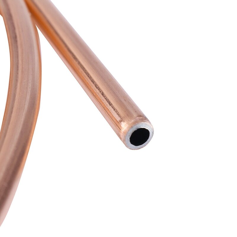 Copper Nickel Brake Line Tubing Kit 1/4Inch OD 25 Ft Coil Roll Tube & 16 Pcs Tube Nut Fittings