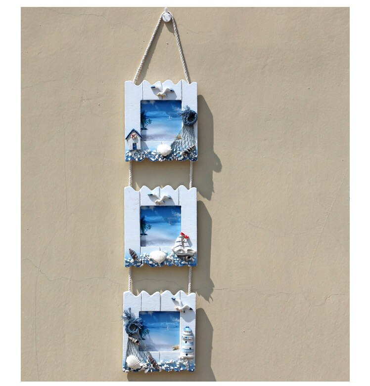 Variété de cadres Photo en bois, décoration murale, cadre Photo à trois chaînes, cadre artisanal, décoration murale pour chambre d'enfant: 1