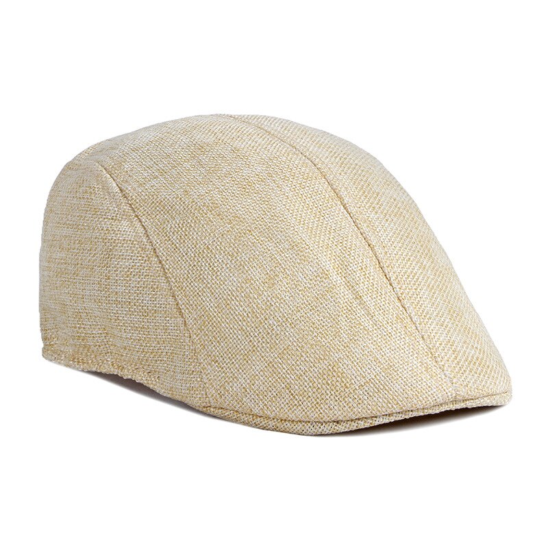 Summer Mesh Berets Hat For Men Solid Black White Breathable Newsboy Cap Women Retro Painter Cap Thin Flat Herringbone Hat Boina: Beige