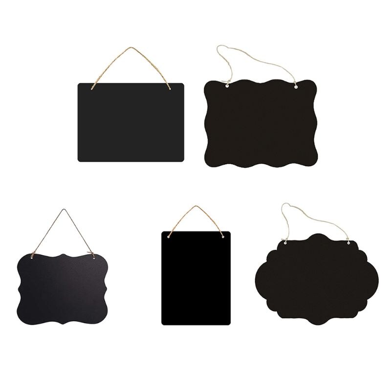 Rustic Chalkboard Hanging Signs Double Sided for standard Chalk Message Board fo