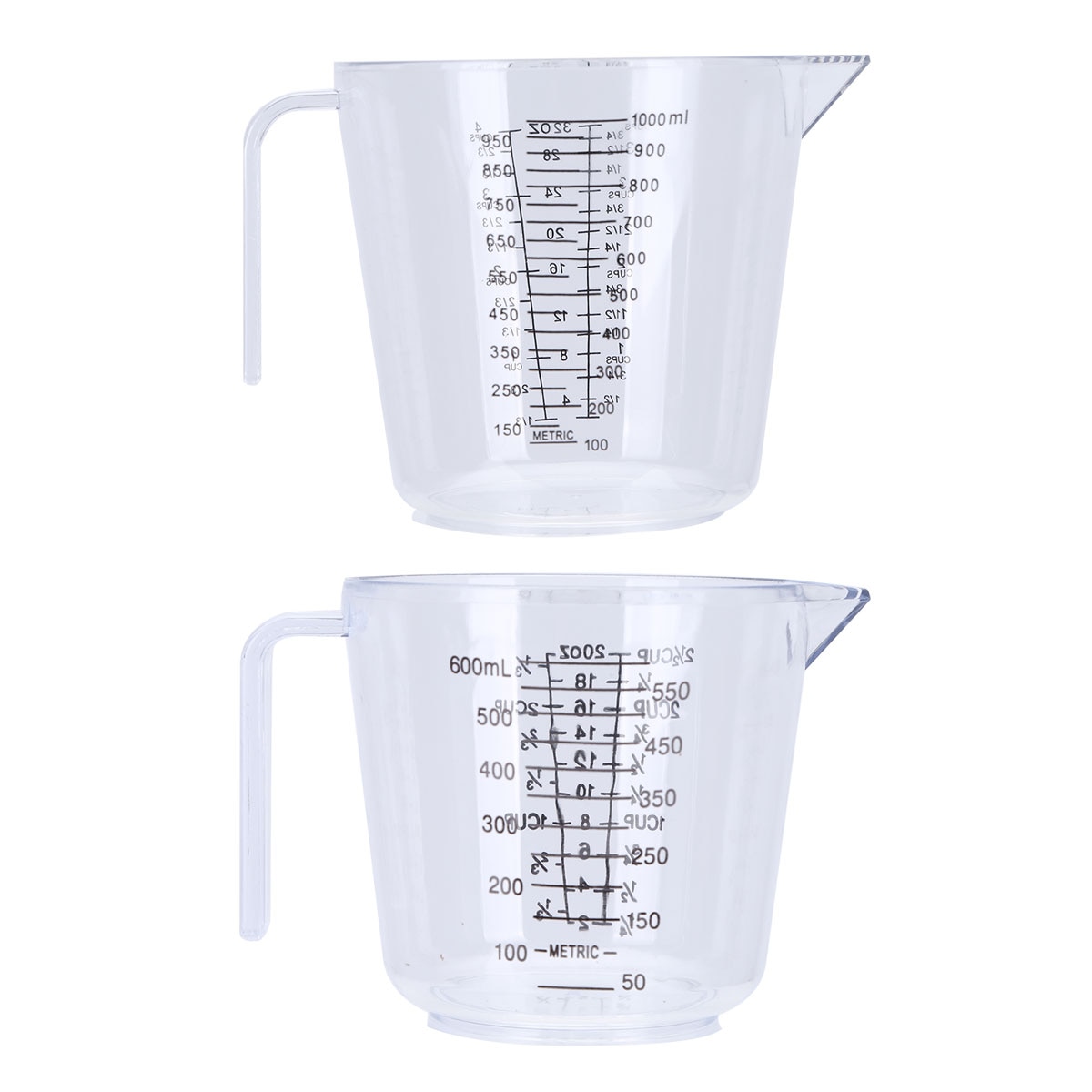 Plastic Clear Graduated Measuring Cup with Handle For Restaurant Cooking Baking Tools Kitchen Utensils Liquid Measure Jug Cup