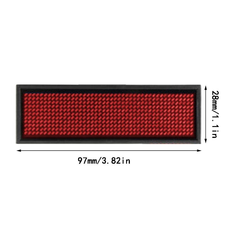 LED Mini Digital Name Message Tag Badge Sign Business Card Screen