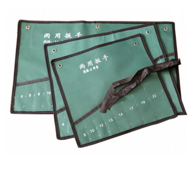 8/10/14/20 Bundled Canvas Tool Bag Pockets Roll Up Wrench Tools Storage Organizer Bag Canvas Spanner Wrench Organizer Pouch Case