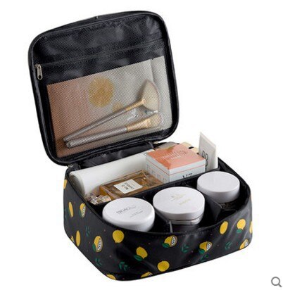 Przenośne zestawy toaletowe kosmetyczka cytryna drukowanie Wast przechowywanie kosmetyczka podróżna kobieta makijaż Organizer na torby zestaw Beauty Case: Design B-5