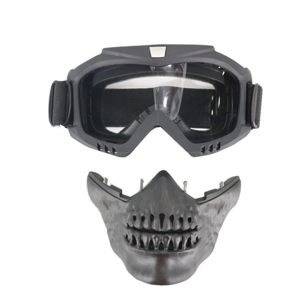 Unisexe lunettes de ski masque modulaire bouche amovible filtre Snowboard lunettes équitation lunettes crâne masque 1 paire
