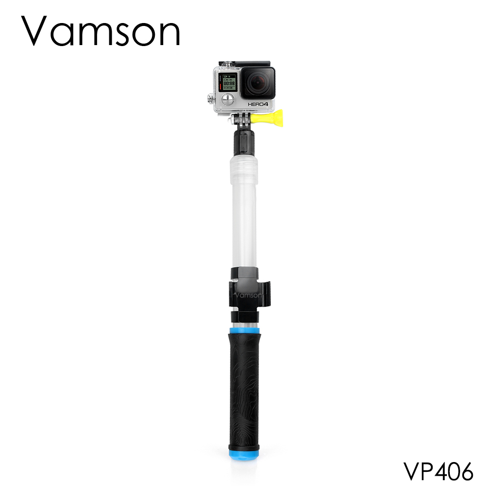 Vamson voor GoPro Accessoires Drijvende Extension Pole Stick Floaty Monopod voor GoPro Hero 7 6 5 4 3 + voor SJ4000 VP406