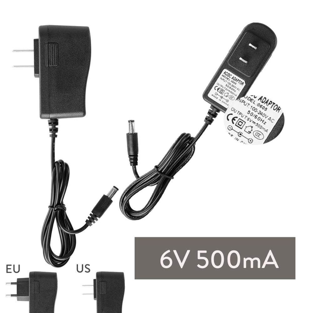Dc 12v 3v 6v 19v 20v 1a 200ma 300ma 500ma 600ma us eu-kontakt strömförsörjningsadapter transformator för led-strip ljusingång 100-240v: 6v 500ma / Eu