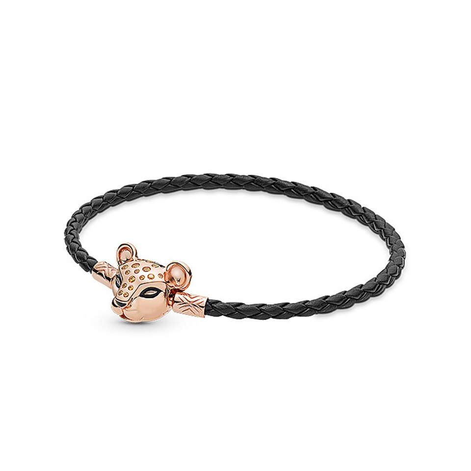 925 Sterling Silver Bracelet Shining Lion Charm For Women DIY Jewelry beads Bracelet: 17CM