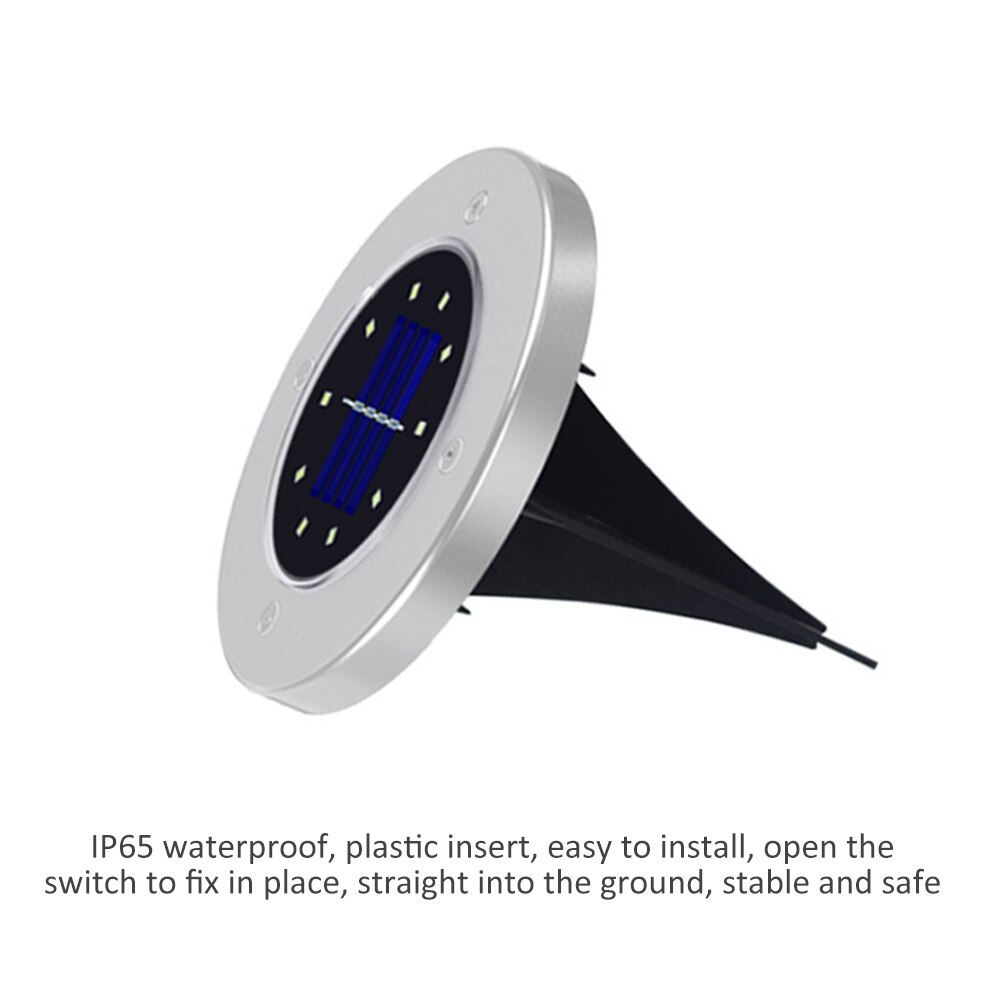 4pcs Solar Garden Lights Stainless Steel Buried Lights Outdoor Plug-In Lawn Lights Courtyard Garden Lights Landscape Lights