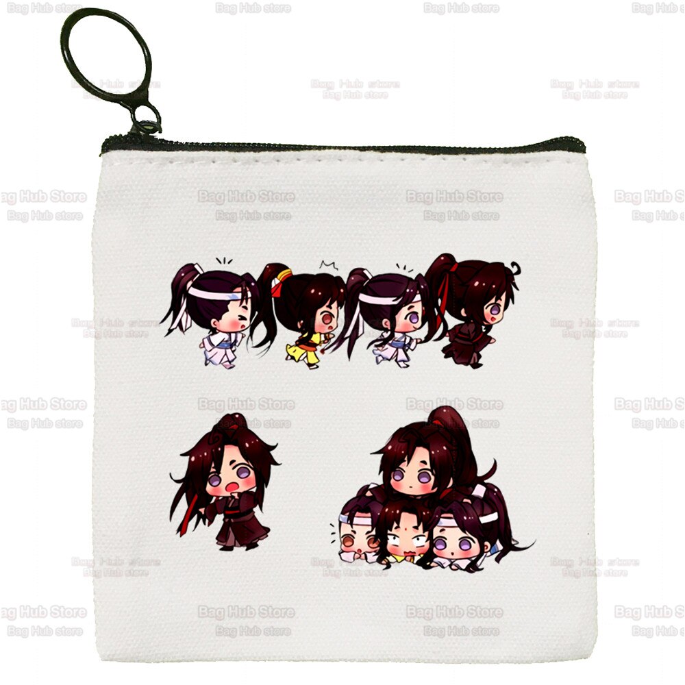 Mo Dao Zu Shi Einfache Geldbörse Student Leinwand Die Untamed Lan WangJi Wei Wu Xian Nette Schlüssel Tasche Mini kupplung Kleinen Geldbeutel: L