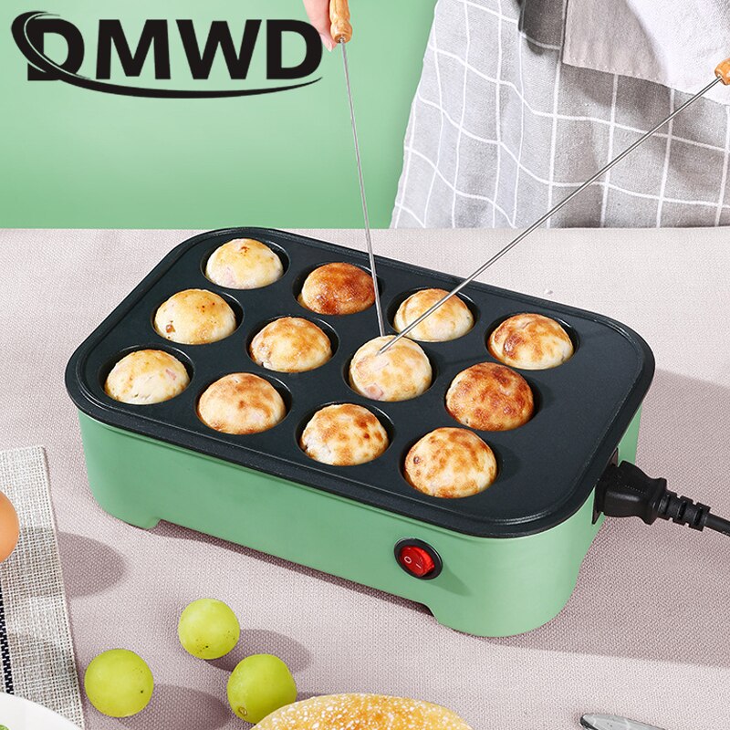 Electric Takoyaki Maker Egg Omelette Cooker Crepe Pancake Fried Steak ...