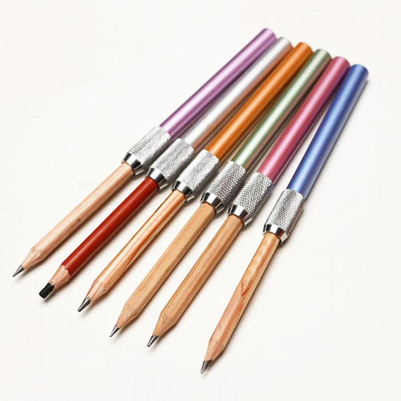 Metal Pencil Extender Holder Sketch Single Head Pencil Extender Holder Art Write Tool School Office Supplies