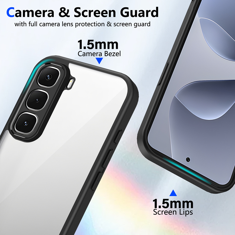 Funda de silicona transparente para Infinix 60 Pro Plus 60i Hot60 Hot60i PC trasera TPU parachoques a prueba de golpes fundas de teléfono transparentes