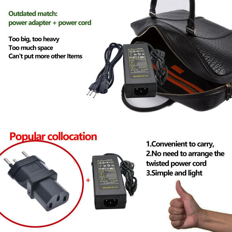 SEV1011 Swiss AC power cable plug adapter with IEC 320 C13 female socket for PC Computer Monitor 3D Printer TV