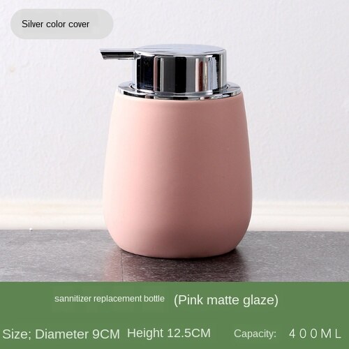 Ceramic Liquid Soap Dispenser Bottle Shower Gel Dispensers Portable Liquid Soap Bottle Lotion Dispensing Bathroom Accessories: B