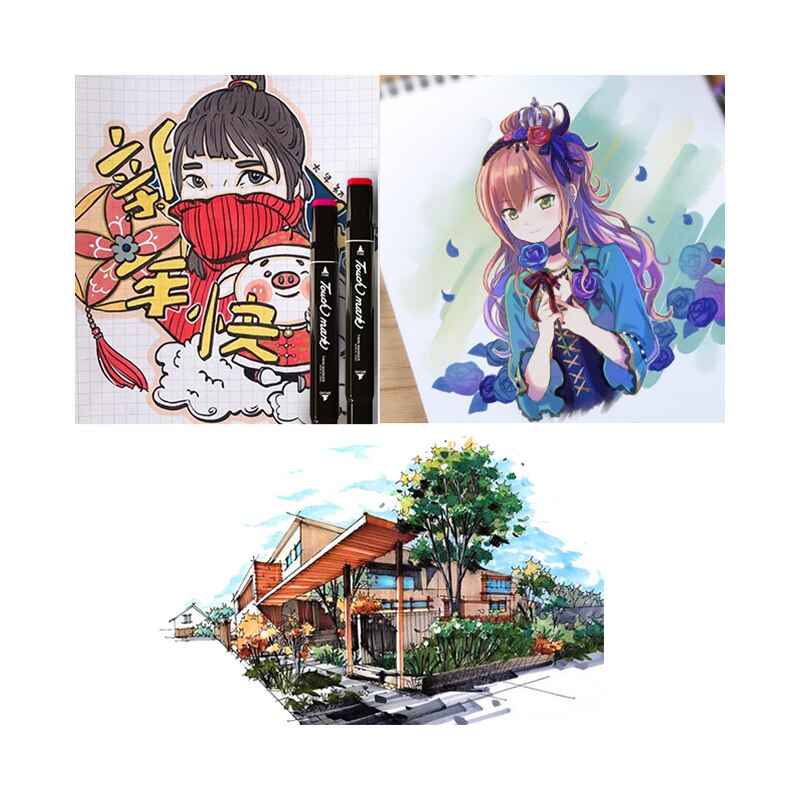30/40/60/80 Kleuren Schetsen Markers Manga Graffiti Markers Tekening Set Highlighter Voor Sktechbook Scrapbooking Art levert