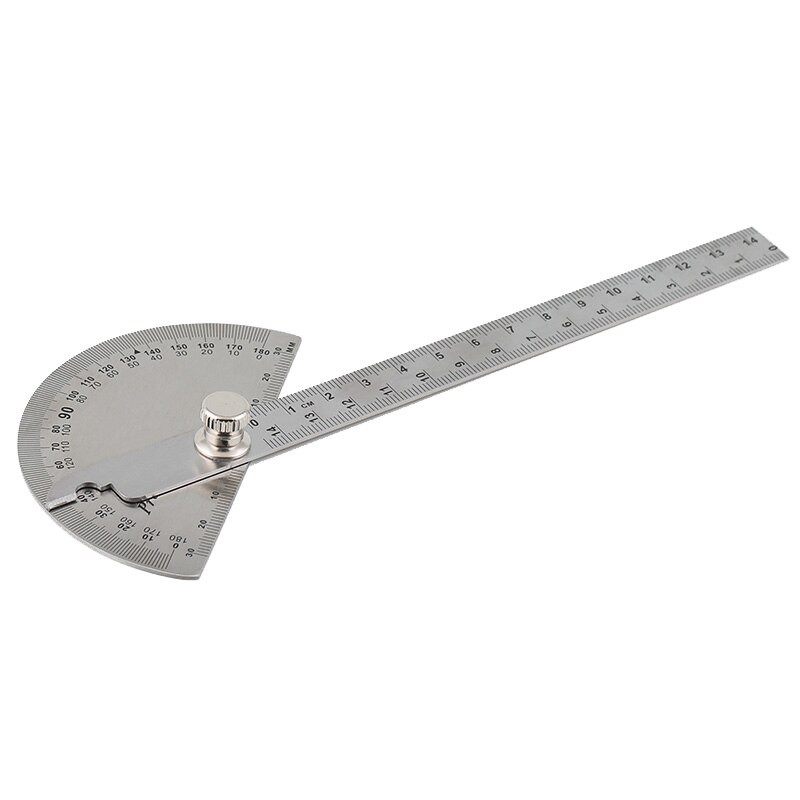 180 degree semicircular protractor angle ruler 0-145mm divider stainless steel gauge