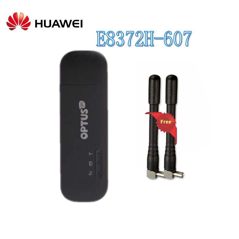 Unlocked HUAWEI 150Mbps E8372 E8372h-607 4G LTE Wifi Modem dongle with TS9 4G antenna Support B3 B7 B8 B28 B40