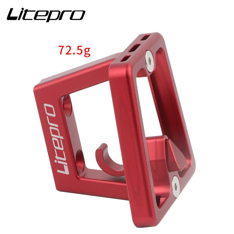 Aluminum alloy front carrier rack package mounting bracket for brompton bike lightweight carrier anodized: red