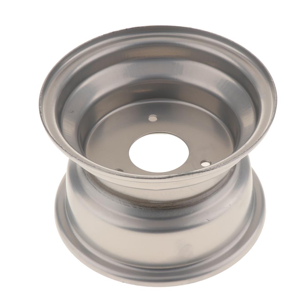 16x8-7 7 inch ATV UTV Wheel Rim 3 Holes Replacement for 50 70 90 110cc Quad Buggy Tires, Silver