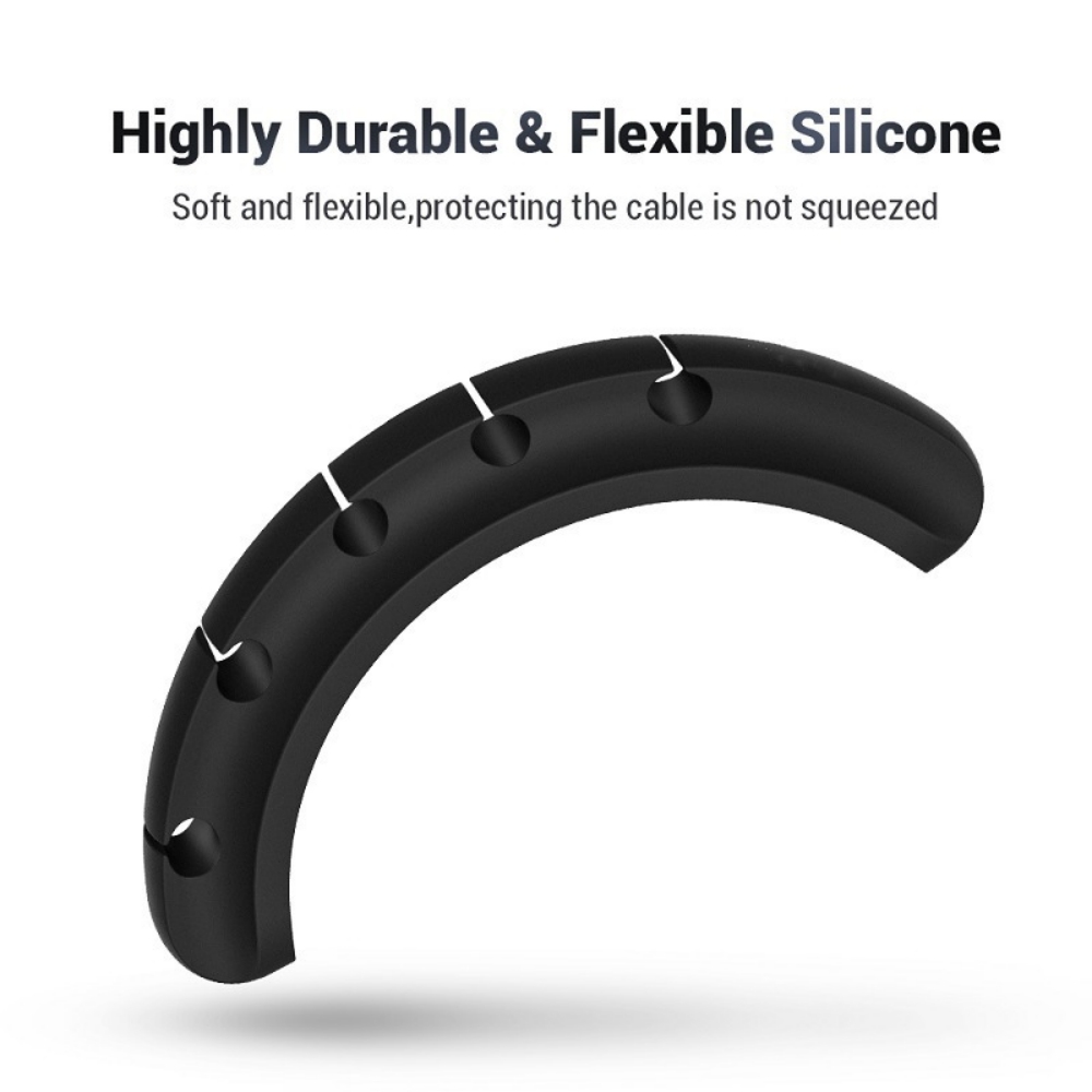 Kabel-Organizer, Silikon, USB-Kabelaufwicklung, für Höhle Schreibtisch, ordentliche Verwaltung-Clips, Kabelhalter für Maus, Kopfhörer, Kabel-Organizer